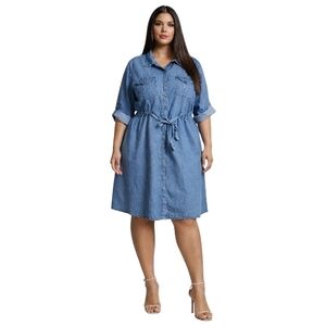Denim Blue Shirt Dress